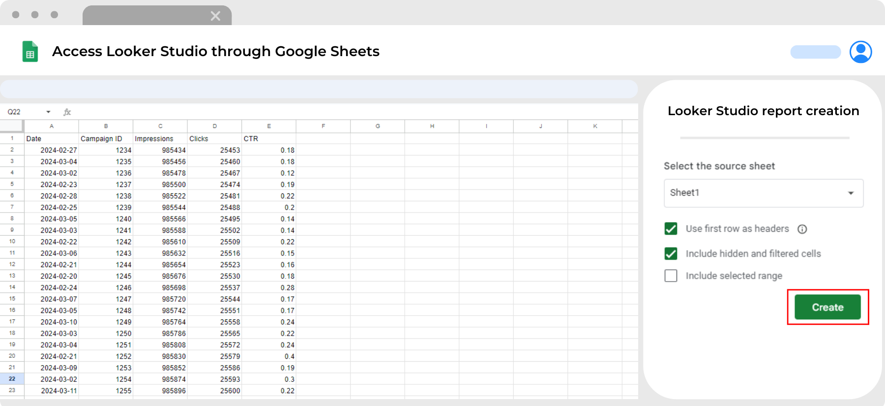 Connect Google Sheets and Microsoft Excel to Looker Studio