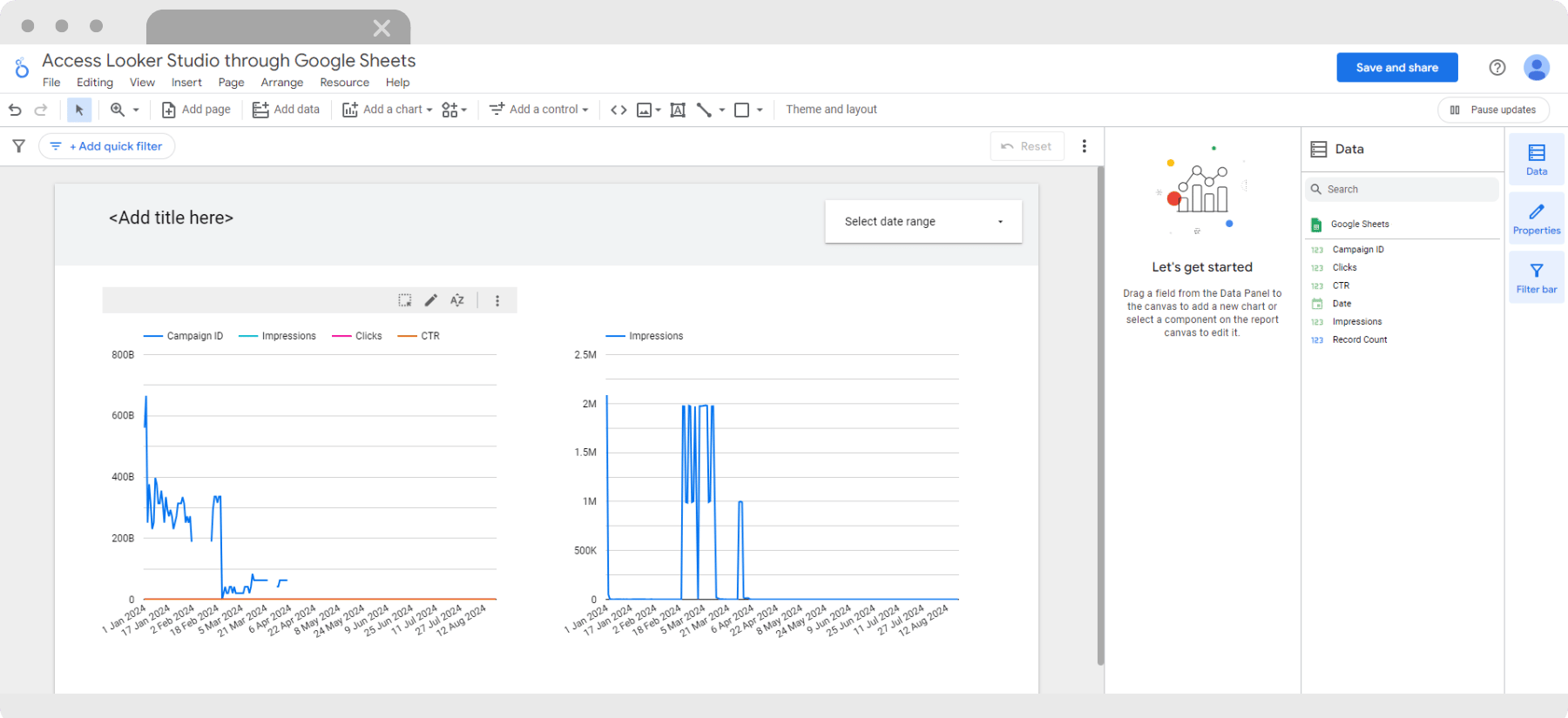 Connect Google Sheets and Microsoft Excel to Looker Studio