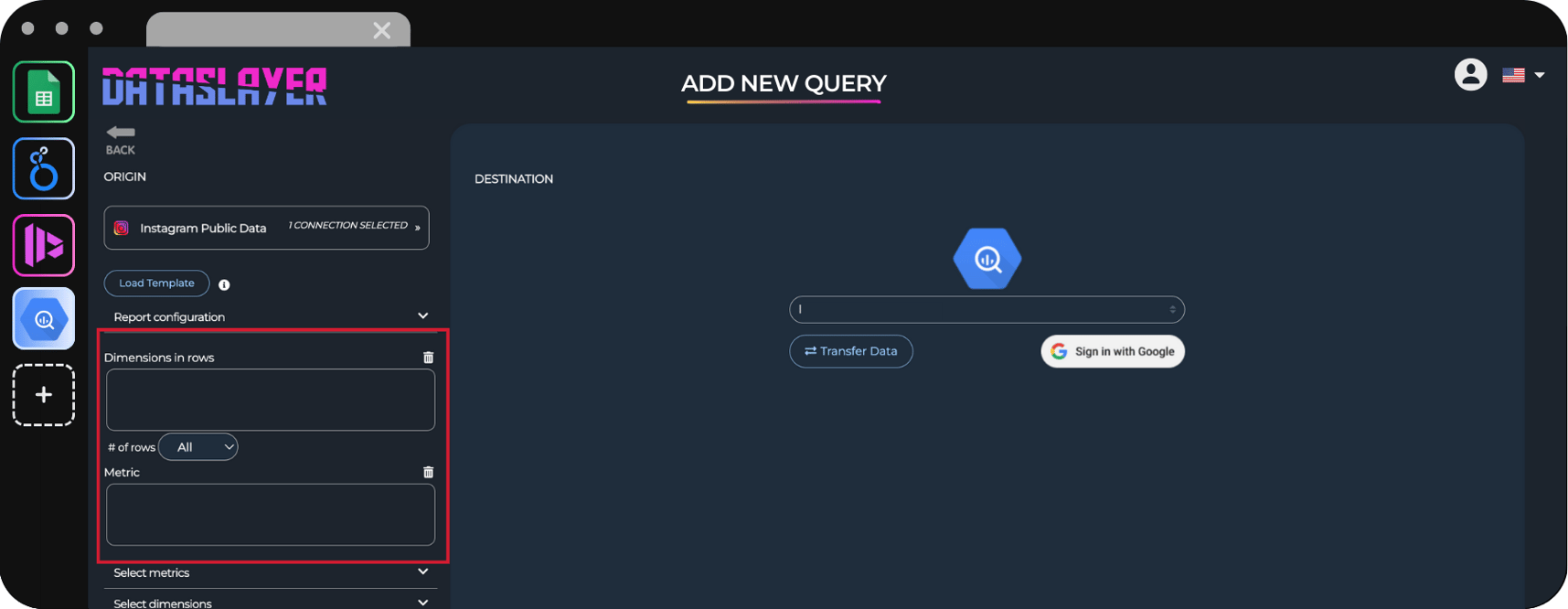 Getting started with Dataslayer for BigQuery