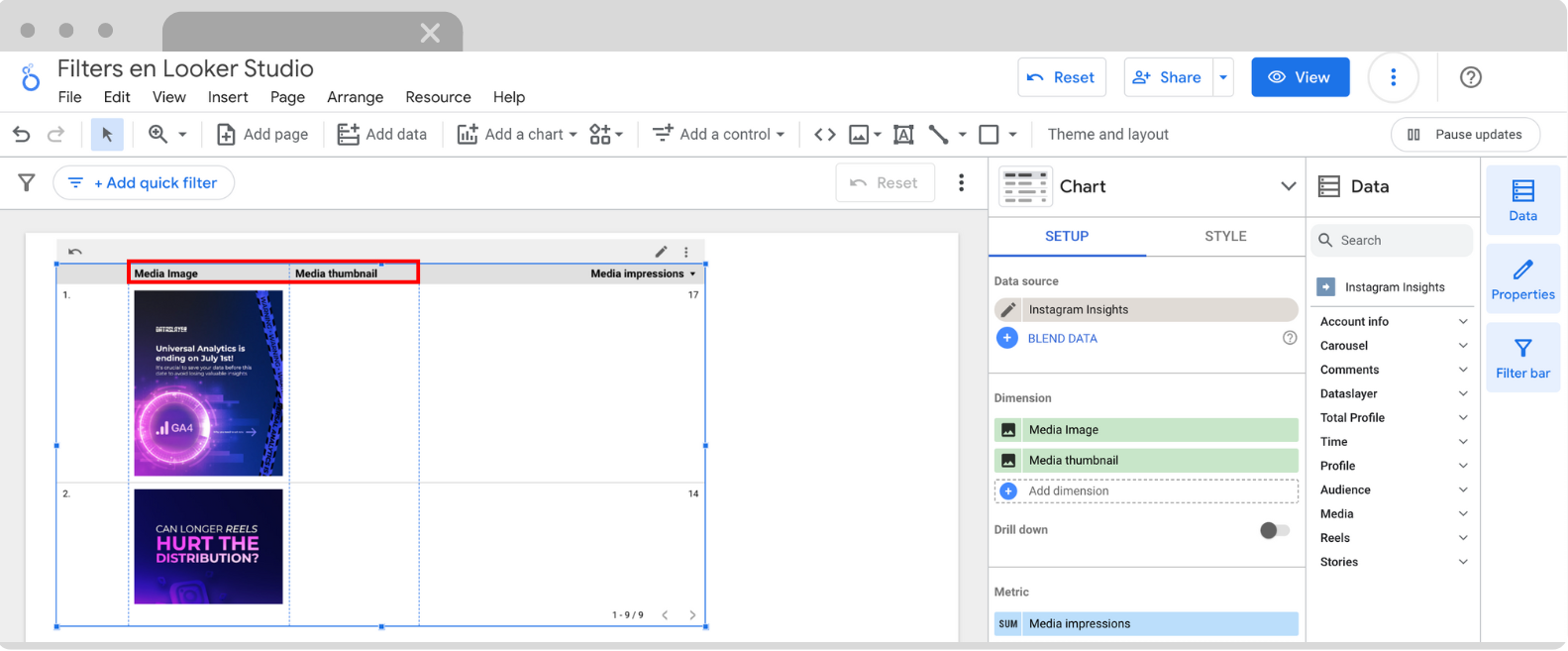 How to filter, sort, and run calculations in Looker Studio
