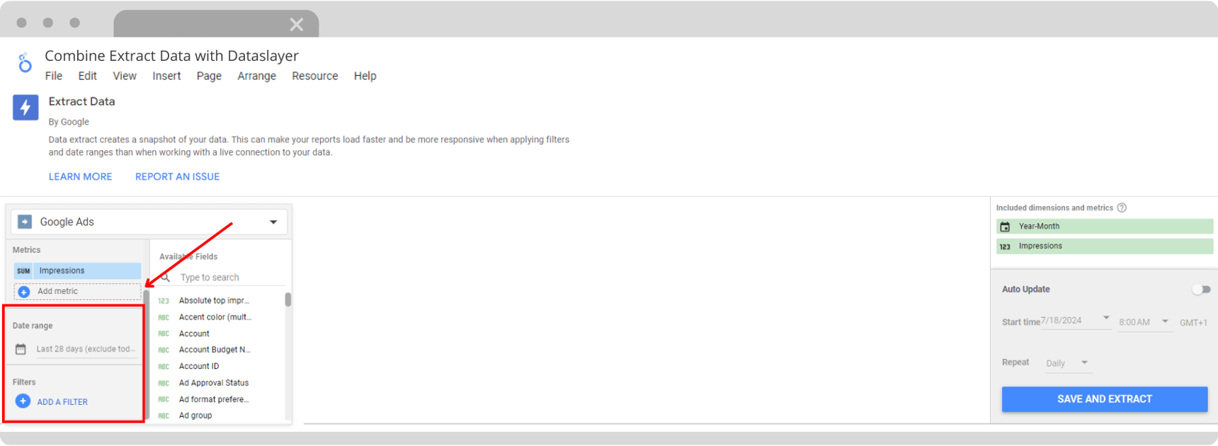 Cómo combinar el conector Google Extract Data y Dataslayer en Looker ...