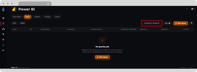 Dataslayer Power BI destination with the Connect to Power BI option