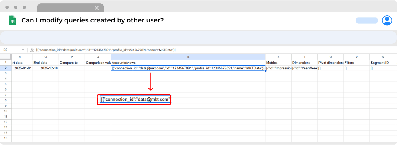 Can I modify queries created by other user?