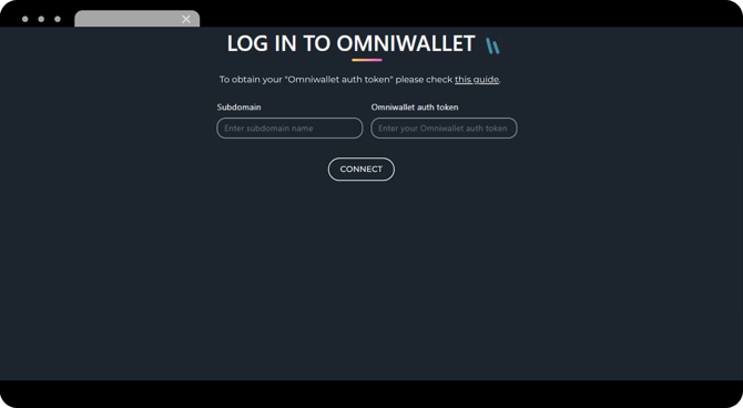 Omniwallet - Auth Guide - NEW UI 2025