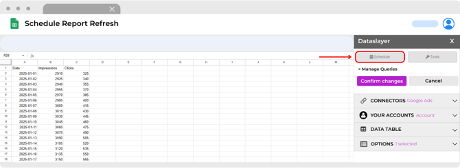 Schedule Report Refresh