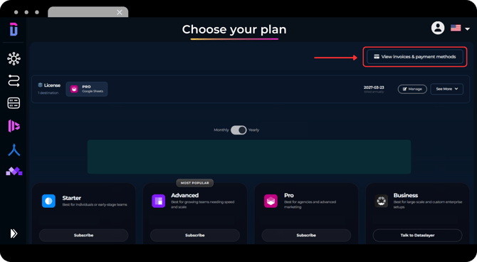 UI FEB 2026 - Historial de facturas y pagos